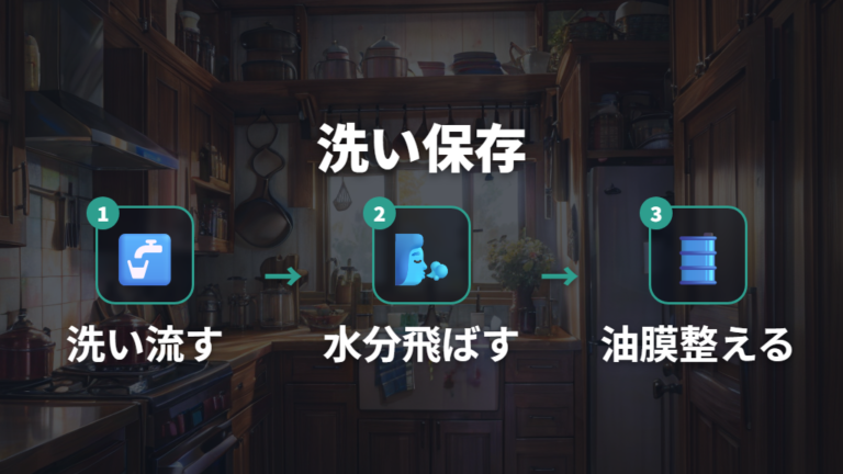 洗い方と保管で焦げを防ぐなら水分と汚れを残さない