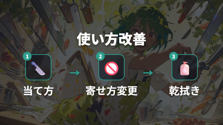 切れ味を落としにくい日常の使い方