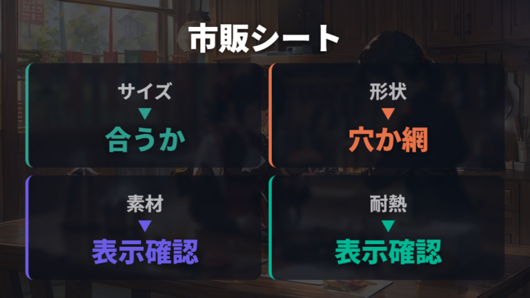 クッキングシートとの違いから市販シートを選ぶ
