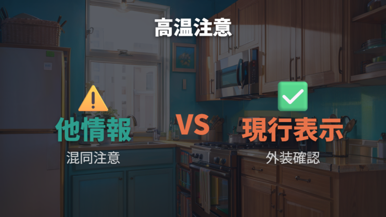 電子レンジや高温使用は別商品の注意書きと混同しない