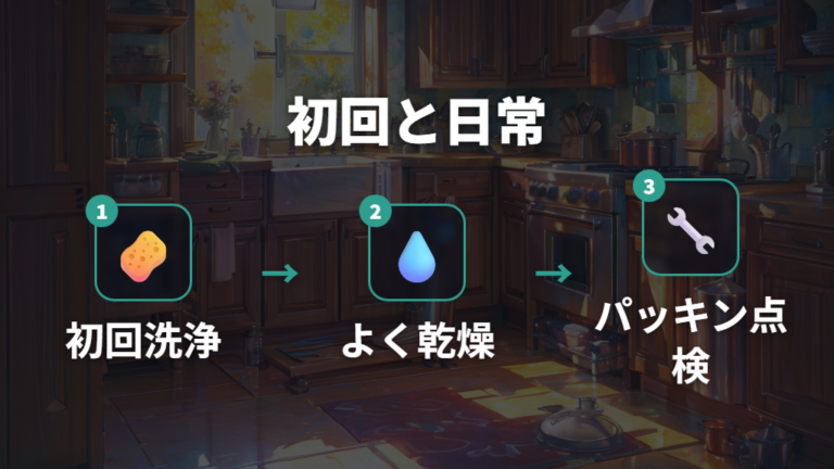 焦げ付きや手入れのしやすさを保つ初回と日常の流れ
