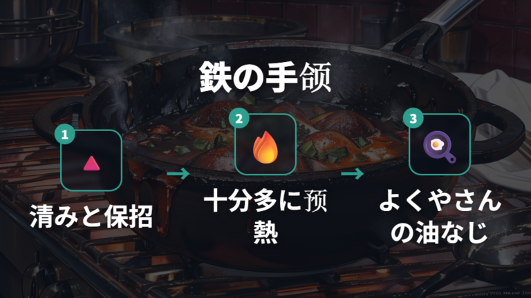 鉄フライパンで油が大切な理由は油ならしと予熱にある