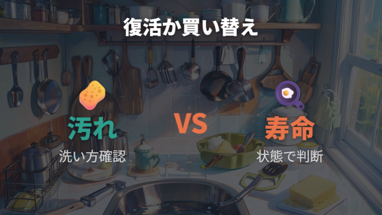 フッ素樹脂加工を復活させる方法は過信せず買い替えも考える