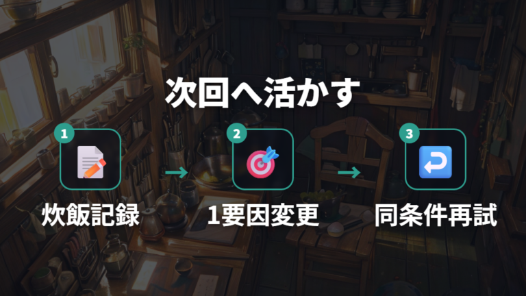 失敗例から見る改善のコツを次回の炊飯に残す