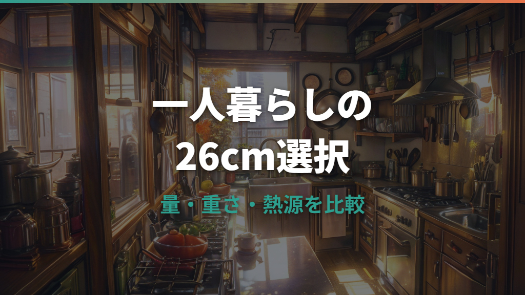 フライパン26cmは一人暮らしに大きい？24cmとの違いと現行モデルの選び方