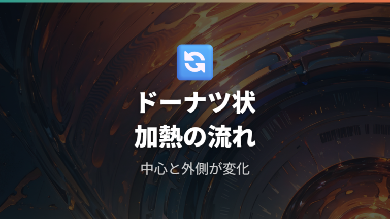 IH加熱でムラが出る仕組みをドーナツ状の熱で見る