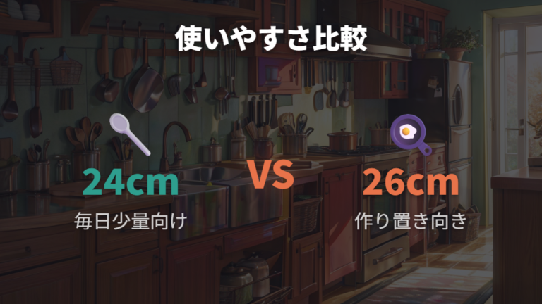 24cmと26cmの使いやすさ比較で最初の1枚を決める