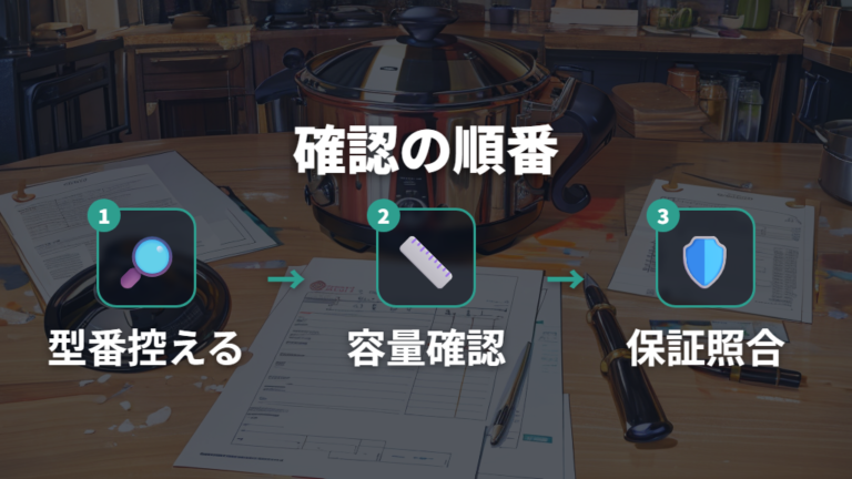 型番ごとのサイズと保証条件を購入前にそろえて確認する