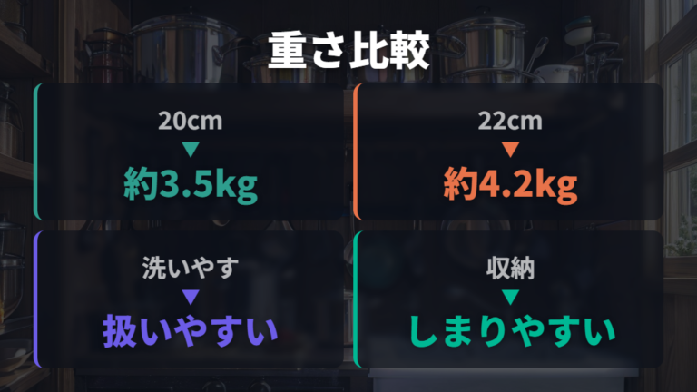 重さと収納で選ぶサイズの違いを押さえる