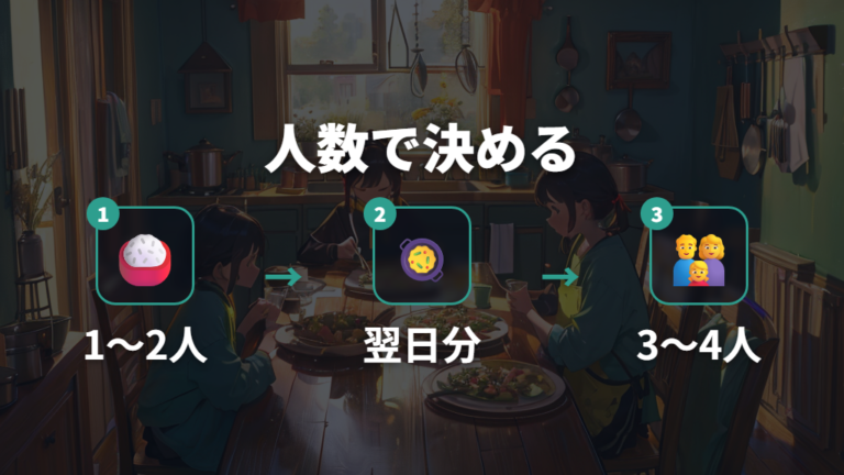 家族人数別の選び方は作る量で変わる