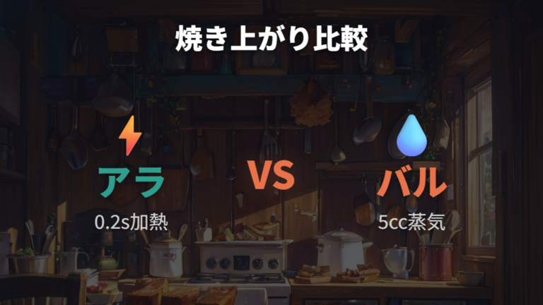 焼き上がりの違いと口コミは食感の好みで読む