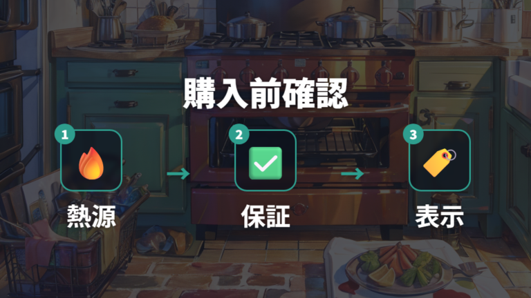 寸法と対応熱源・保証は正規品表示まで確認する