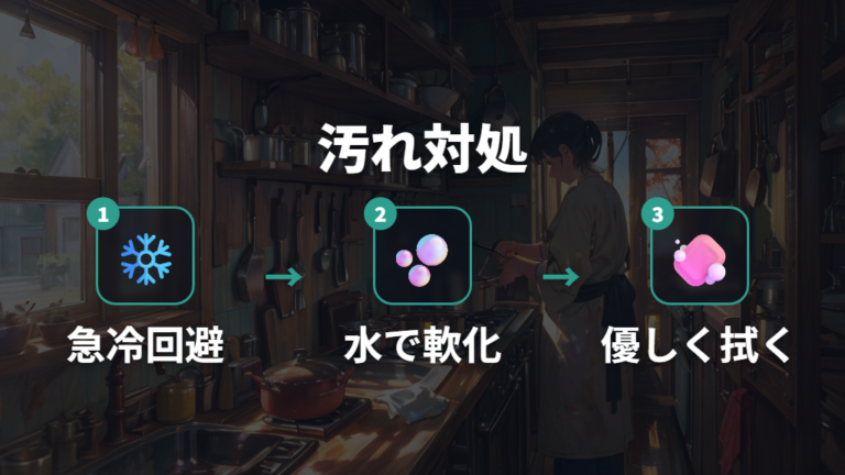 焦げ付きや汚れが気になるときの手入れと注意点