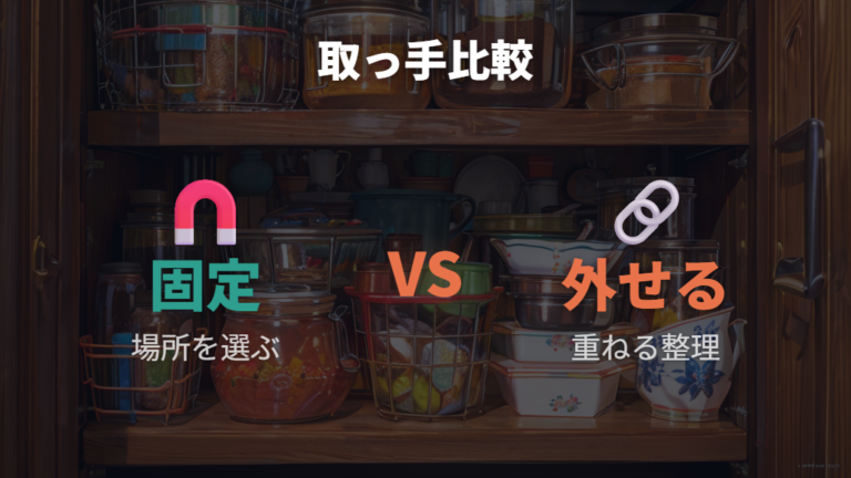 収納と重さで見る選び方は取っ手の有無が分かれ目