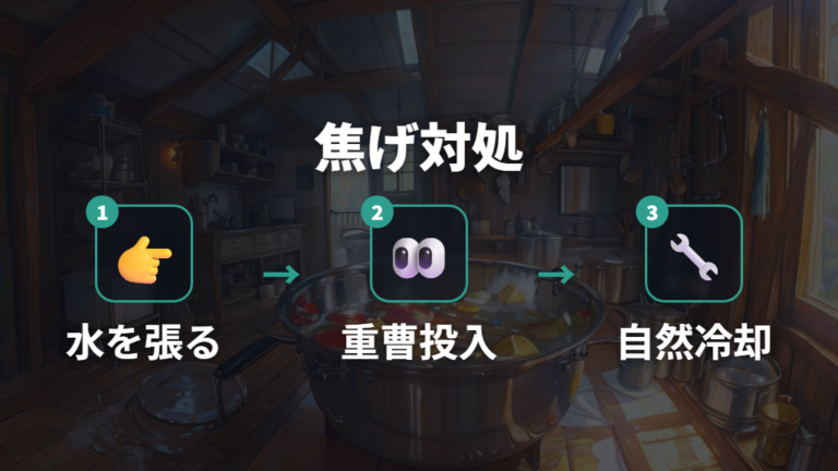 焦げ付きと汚れの落とし方は重曹を弱火で使う
