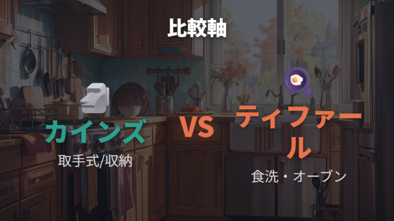 ティファールとの違いは取っ手・食洗機・性能で比較