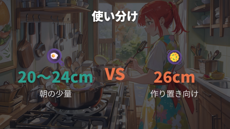 26cmで作れる料理の量とサブサイズの使い分け