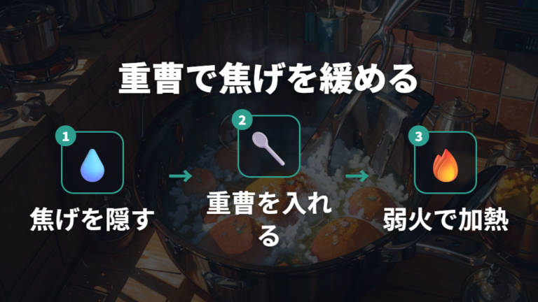 重曹や酢で焦げを取る手順は水量と加熱時間を崩さない