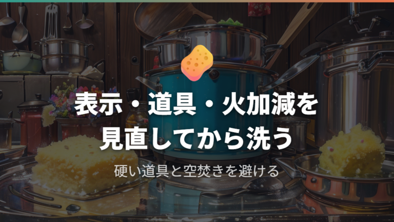洗剤表示で確認すべき注意点と硬い道具を避ける理由