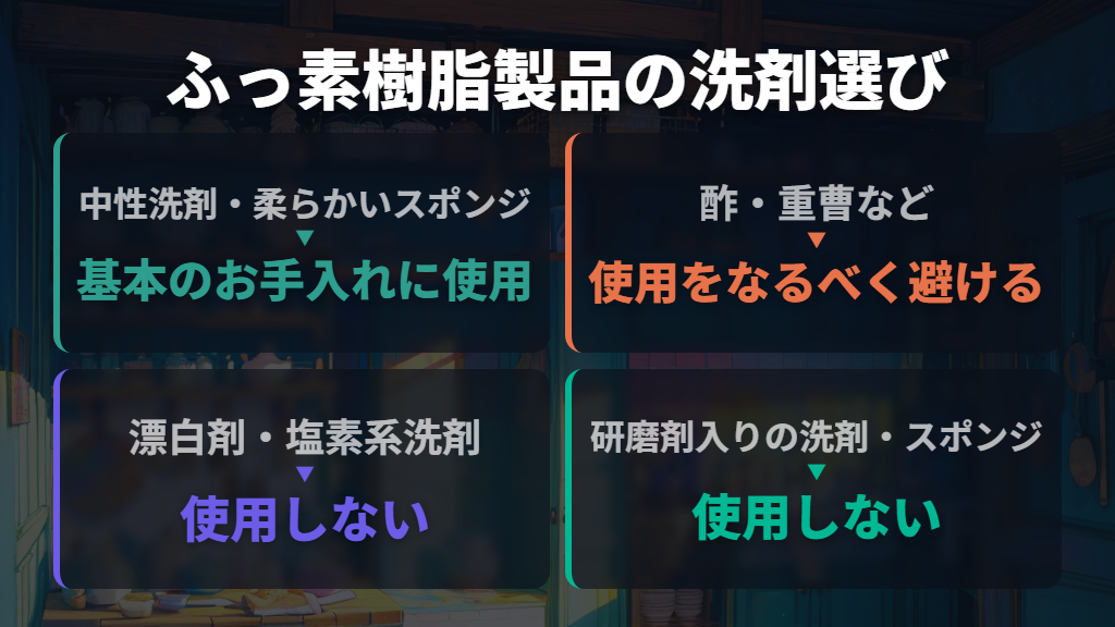 重曹・漂白剤・クレンザー・メラミンスポンジは使える？